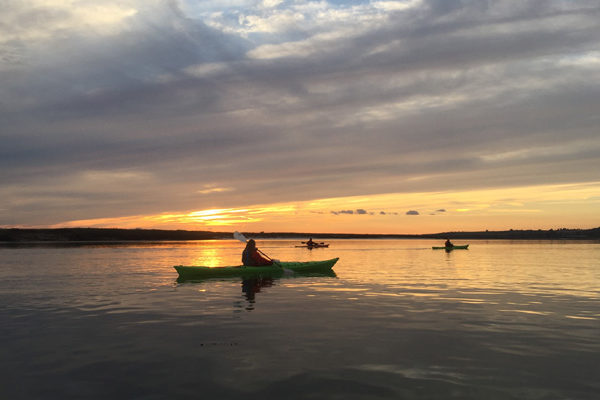 Sea Kayaking in Burnham on Crouch sunset
