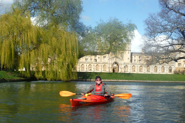 Roger paddling the Cambridge Backs